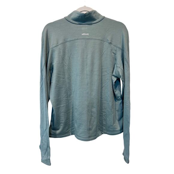 Allbirds Top Wmns Large Quarter Zip Pullover Sweatshirt Mid Layer Run Green NEW - Picture 2 of 12